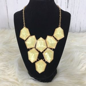 Women’s yellow & gold tone 21” statement necklace
